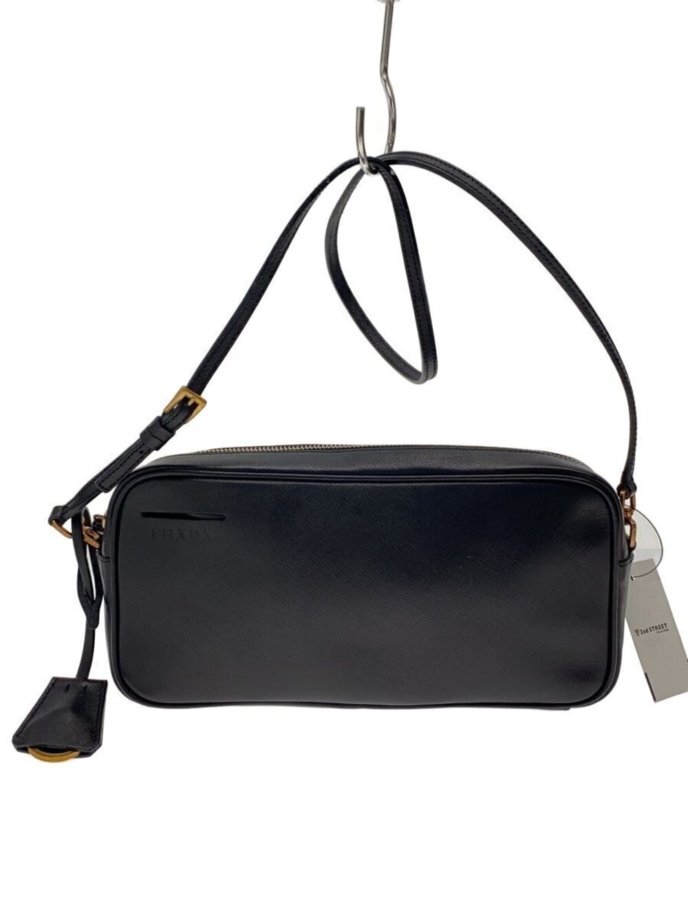 Prada Signature Crossbody Bag Saffiano leather Black